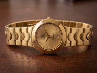Vintage Original Swistar 23K Gold Plated Swiss Watch - 20 Years Old