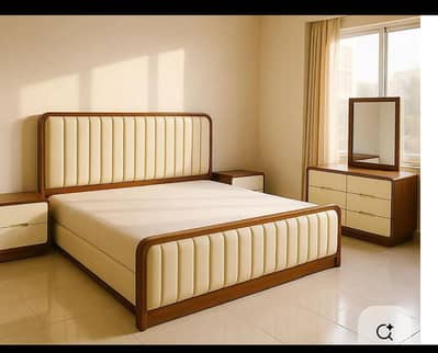 Bed set/Wooden Bed/King size Bed /Double Bed set/Furniture/Polish Bed