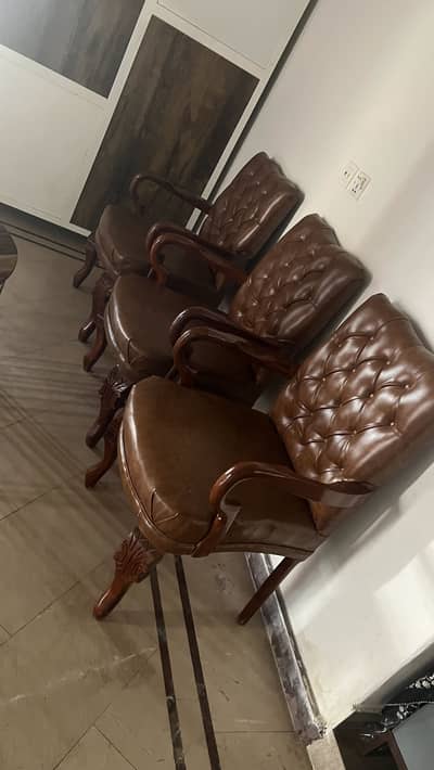 10/10 Solid Wood, Pair of 3 Dinning or Guest Chairs