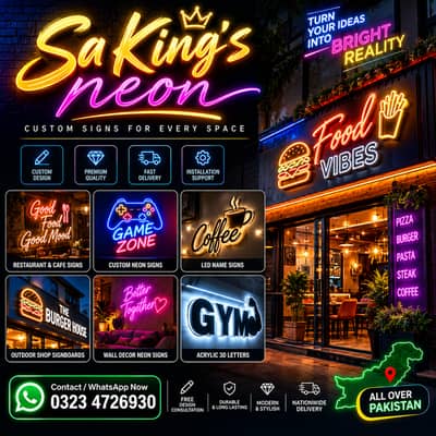 Customised Neon Sign|Neon Lights|light sign|3d sign board|Acrylic sign