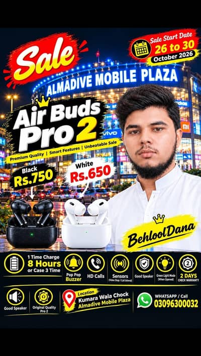 Sale Sale Mobile Air Buds Pro 2 Just 650rs