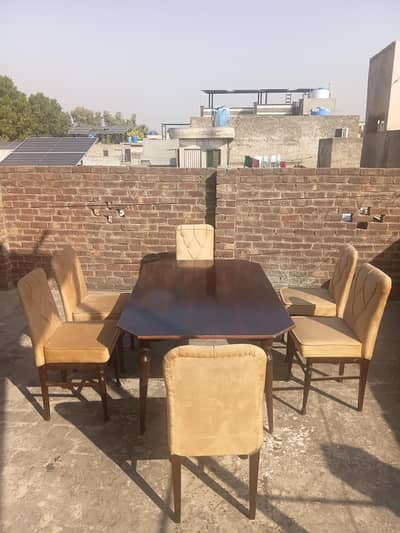 6 Seater Dining Table Set – Freshly Posish & New Table Sheet