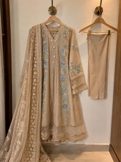 Elegant Eid dress, Embroidered lawn