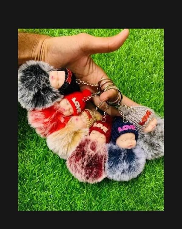 T  Soft Fluffy Doll Key Chain Hot Selling Best Gift For Girls Women For HandBag Key Rings. Bag Charm keyring - Silicon keychain - keychain for boys - keychain for kids - keychain for girls - keychain for bag - stationary - keychain for car -