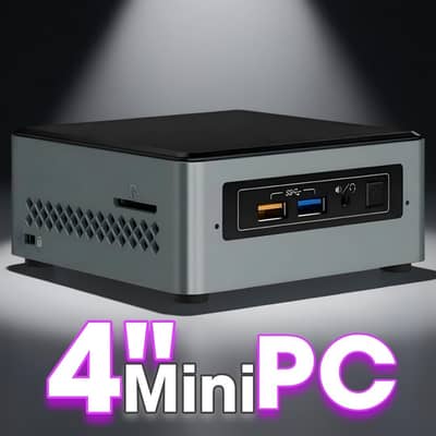 Intel Original 4" Mini PC with Windows 11 Pro 8GB Ram and 128GB SSD