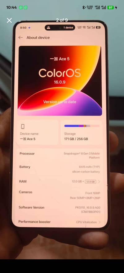 One Plus Ace 5 Official PTA APPROVED 12/256 SNAPDRAGON 8 GEN 3