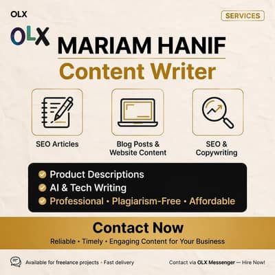 Professional Content Writer | SEO, Articles & Descriptions