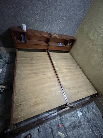 2 Single Beds Pure Wooden Pure Lakri mohammadi colonyRawalpindi