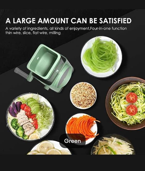 T  Multifunctional Tabletop Drum Cheese Grater, Rotary Drum Cutter and Slicer, 3 in 1 Manual Vegetable Cutter Slicer and Peeler, Fruit and Vegetable Cutter and Chopper, for Cucumber, Carrot, Potato and Cheese, Kitchen Accessories
