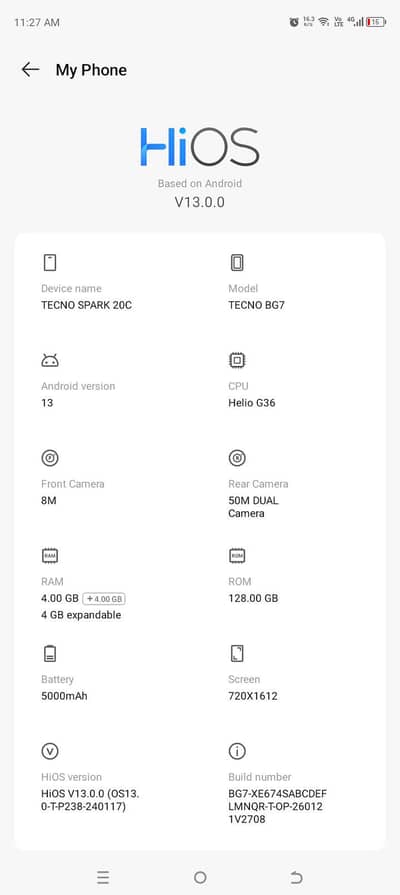 Tecno Spark 20C
