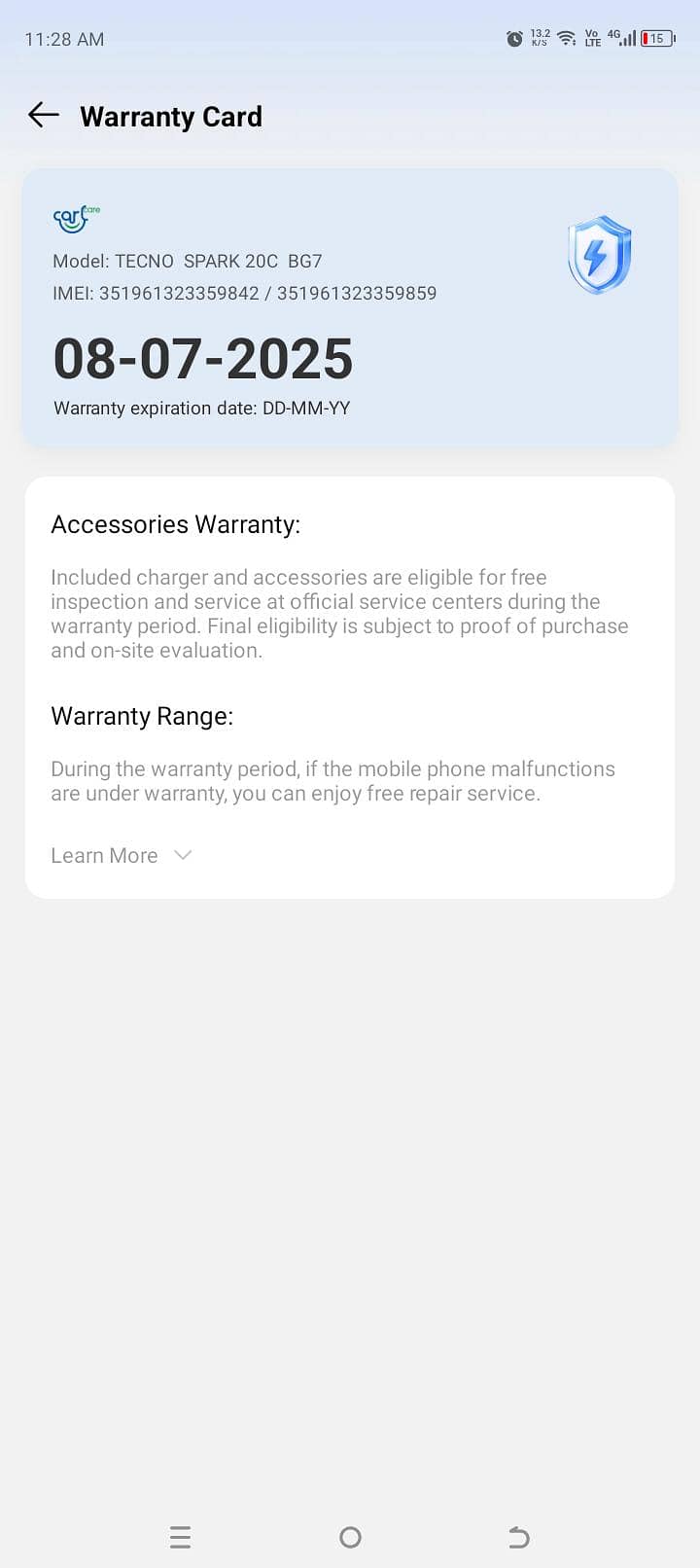 Tecno Spark 20C 1