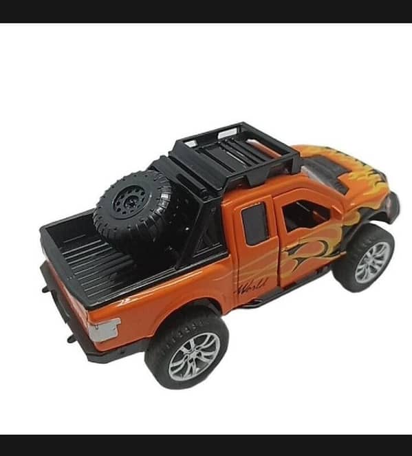 T  Four wheeler Pickup, Die cast, Pull back