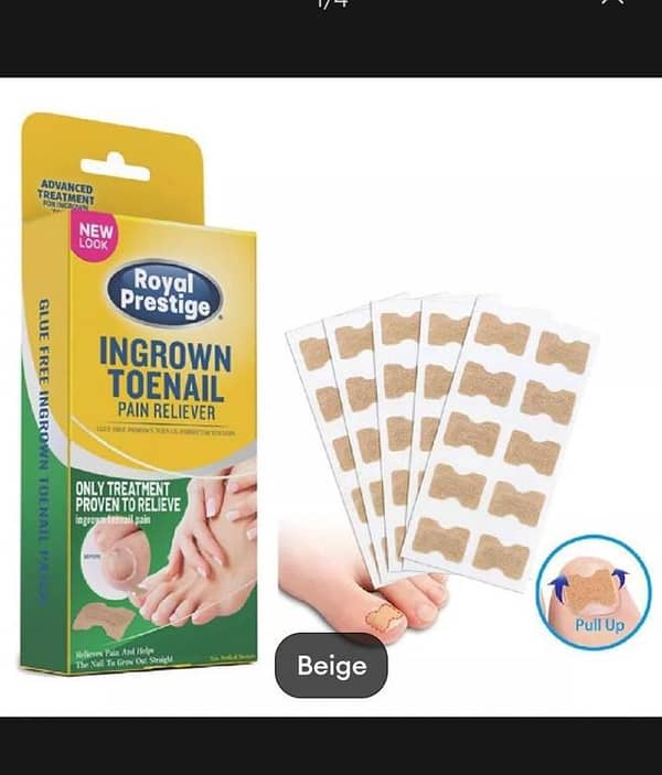 T  Glue Free Ingrow Toenail Corrector Stickers Pain Reliever Patches - 30Patches