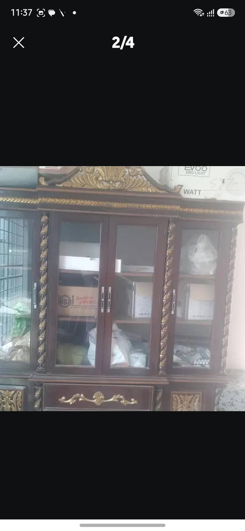 گلاس پالش بلکل نئی حالت میں الماری کالی ٹالی افضل والوں کی بنائی  ہوئ 1