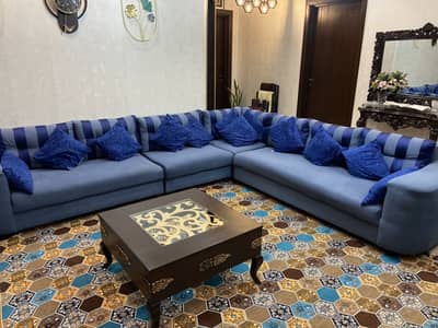 Molty foam 10 seater and 3 table set