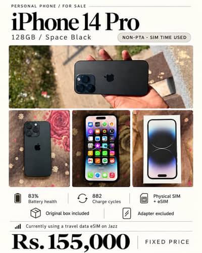 Apple iPhone 14 Pro Space Black 128GB