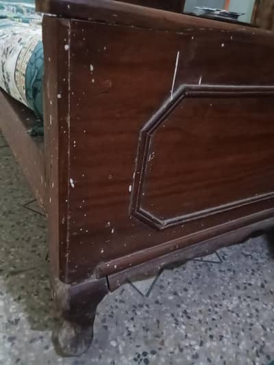 Solid Wood Double Bed With Mattress - Strong & Heavy Frame