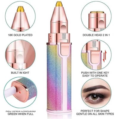 2 in 1 Rechargeable Eyebrow Trimmer For Women