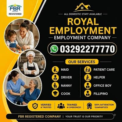 We Provide House Maids, Driver, Filipino, Couples, Nurse, Cook, helper