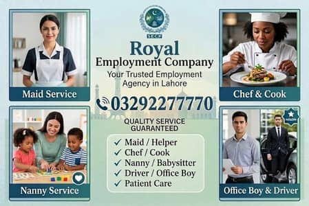 House maids,Helper, Baby Sitter, Chef, Home Cook, Patient Care, Driver