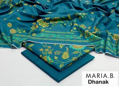 maria b printed dhanak 3 piece replica