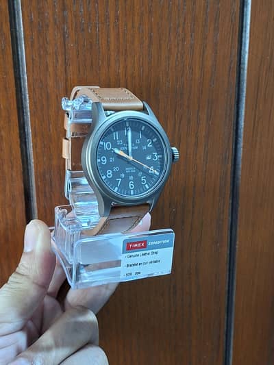 TIMEX Men's Expedition Scout 40mm Quartz Leather Strap, brown watch