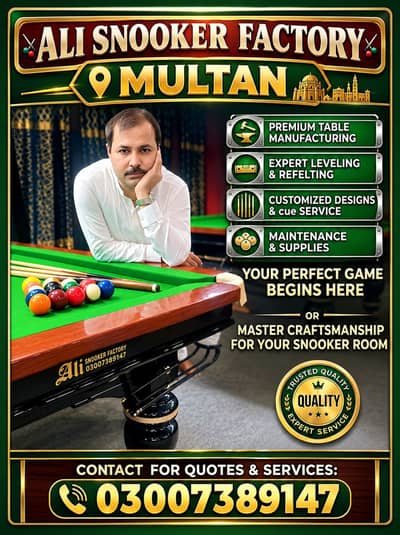 Custom Snooker Table Manufacturer | All Punjab Delivery