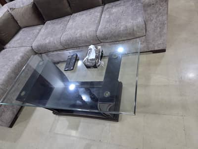 L shape sofa,central table & sethi