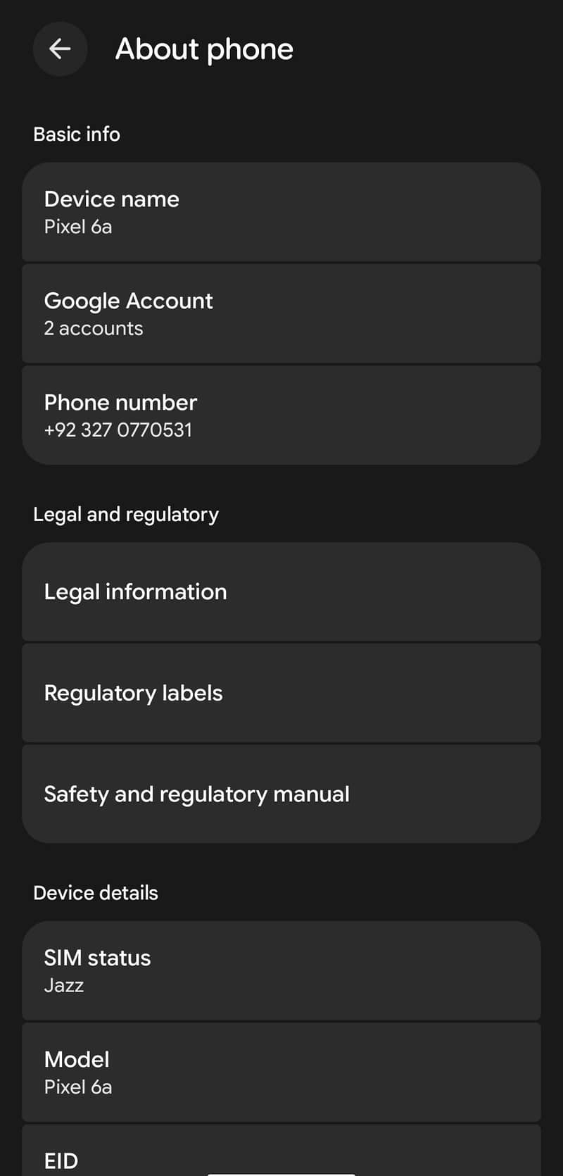 Google Pixel 6a 0