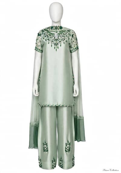 Prince Collection Mint Green Party Wear 3pc 6500