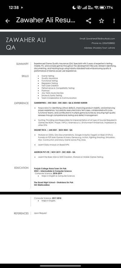Job Needed - Any Type
