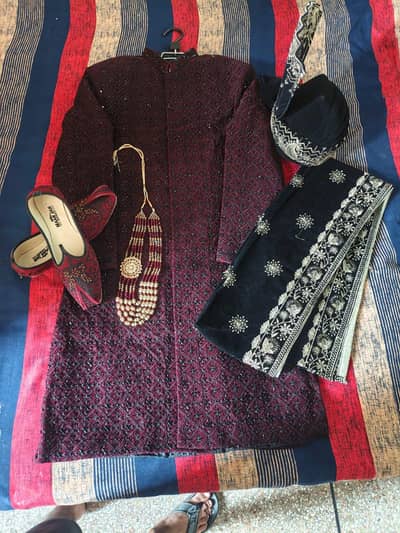 sherwani khusa kulla and mala