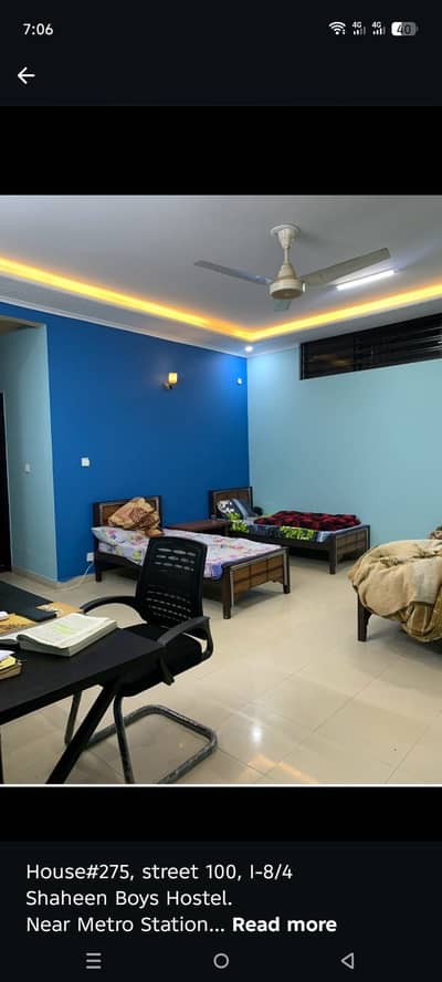 Boys Hostel in I-8 for students & professionals near Metro & I-8 Marks
