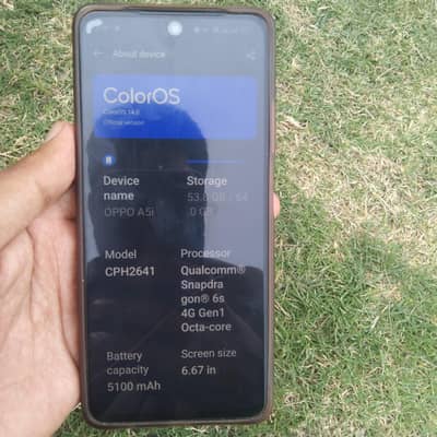 OPPO A5i with box charger only call 03714120496/ 03058584379waqas