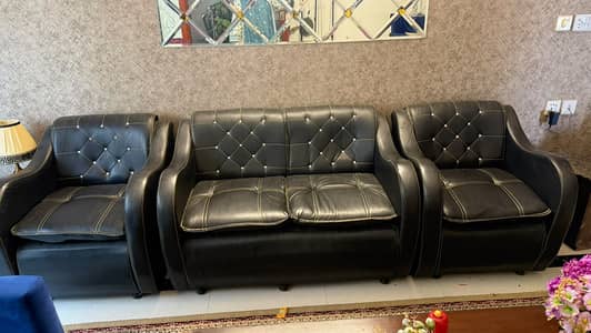 Black 4 Seater Sofa