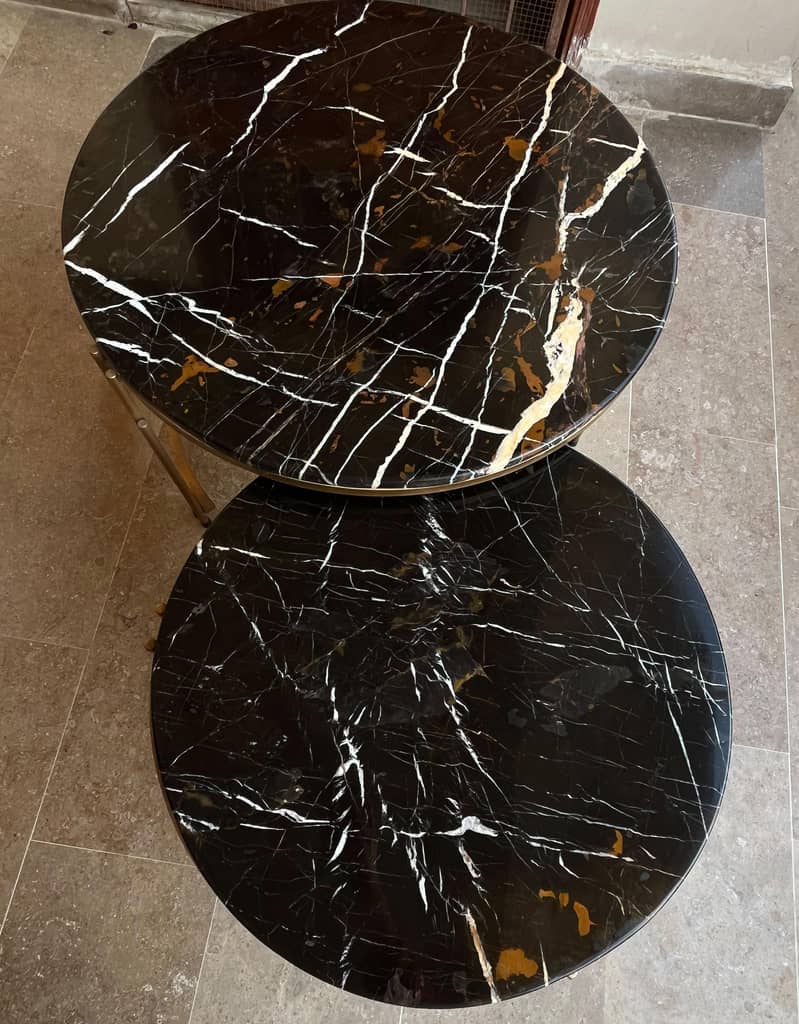 2 marble coffee tables 2