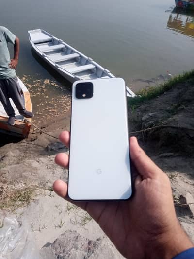 Google Pixel 4 XL with box line in display (pat**ched)