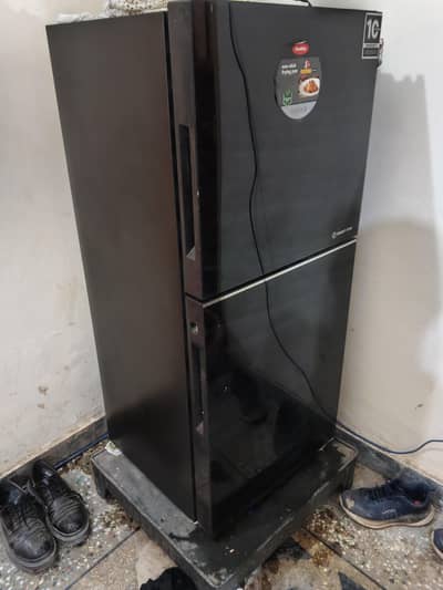 Black Double-Door Refrigerator for Sale