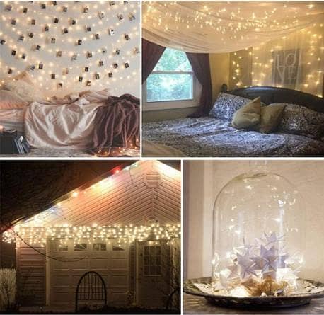 1 PCS Copper Wire String Lights USB Powered LED Fairy Lights 8 Modes with Remote Control Timer for Room Party Wedding Festival Decor R6030