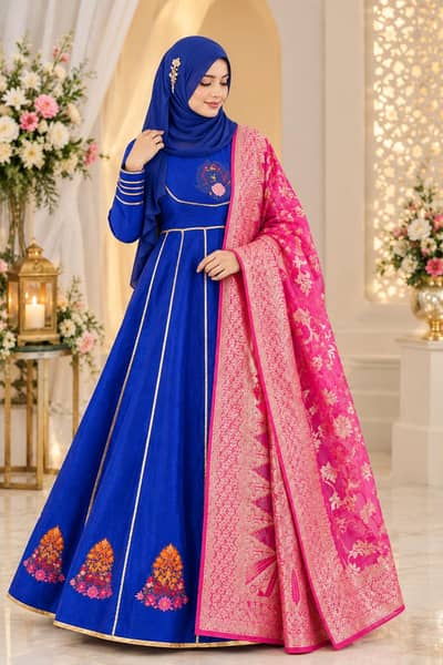 Raw silk Embalished Frock