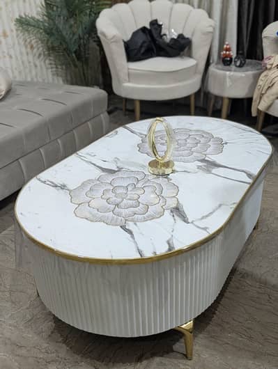 L shape sofa and crown chairs
