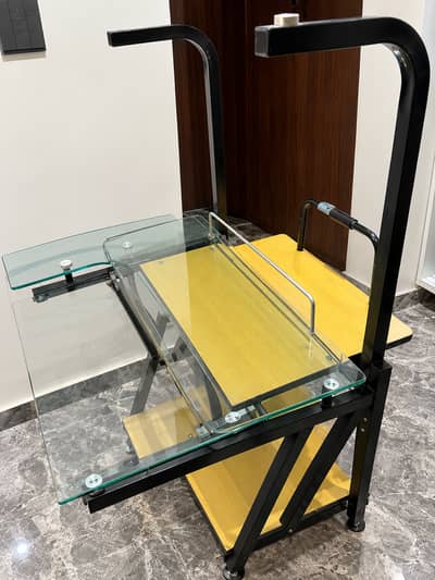 Office Furniture for Sale – Glass Computer Desk & Wooden Armchair