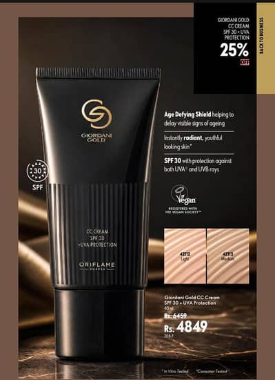 GG Gold CC Cream SPF 30 - Natural Glow - Light & Medium Shade