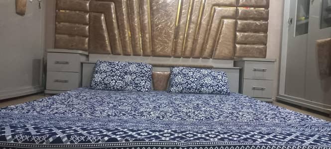bed with mattress