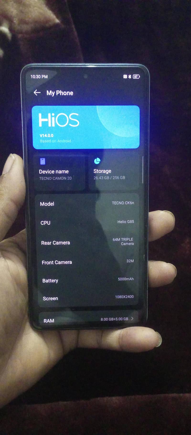 Tecno CAMON 20 6
