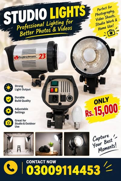 Professional Studio Lights for Sale!