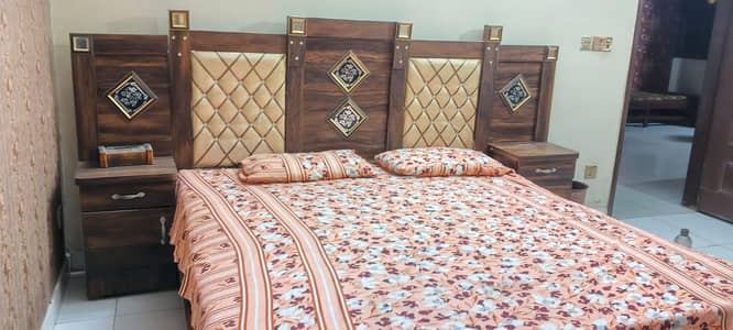 King size Bed With side tables And Mattress for sell