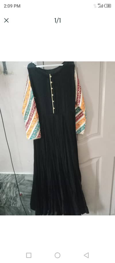 black pure shiffon maxi