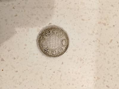 1942 British India Half Rupee Silver Coin – Original Vintage Coin