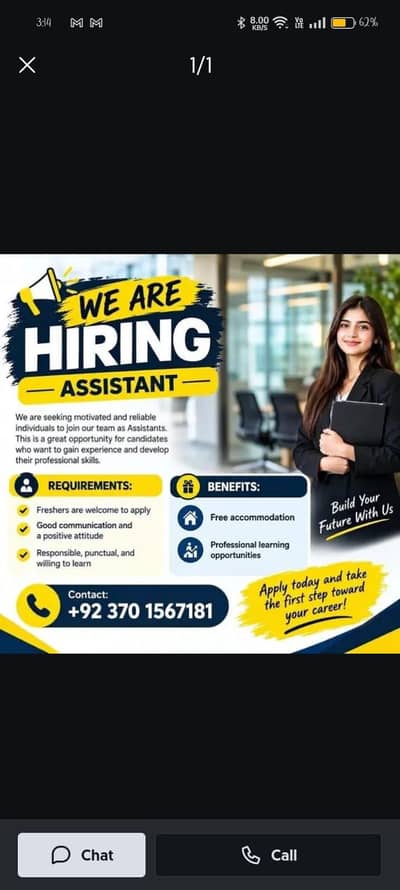 Requird Assistant Female